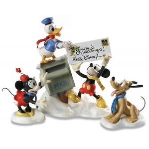 WDCC Disney Classics-Mickey, Donald, Minnie & Pluto Merry Messengers