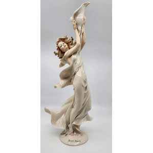 Giuseppe Armani-Girl With Calla Lily Candleholder-Left