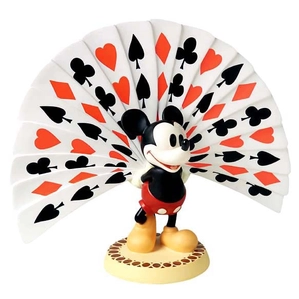 WDCC Disney Classics-Thru The Mirror Mickey Mouse Playing Card Plumage