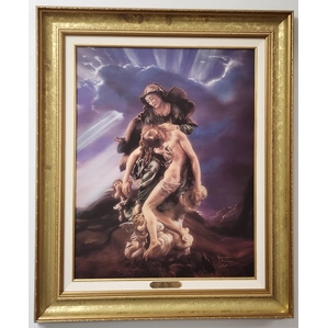 Giuseppe Armani-La Pieta Hand Enhanced Canvas Transfer Framed Artist Proof