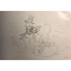 Giuseppe Armani-Original Concept Art for Disneyana Convention Uncle Scrooge