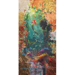 James Coleman-Treasures Untold Hand-Applied Gold Leaf on Canvas - From Disney The Little Mermaid