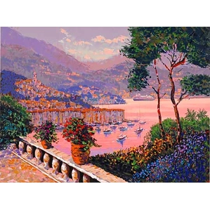 Kerry Hallam-Portofino Evening Enhanced Serigraph