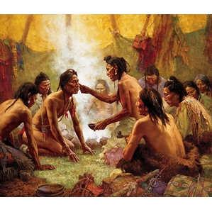 Howard Terpning-BLESSING FROM THE MEDICINE MAN
