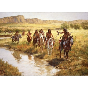 Howard Terpning-Nez Perce Scouts at Painted Robe Creek – 1877