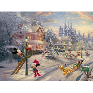 Thomas Kinkade Disney-Mickey’s Victorian Christmas