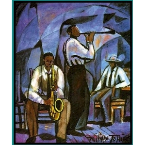 William Tolliver-Jammin Limited Edition Stone Lithograph Artist Proof Signed