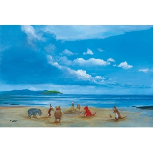 Peter Ellenshaw-Pooh And Friends At The Seaside - From Disney Winnie the Pooh