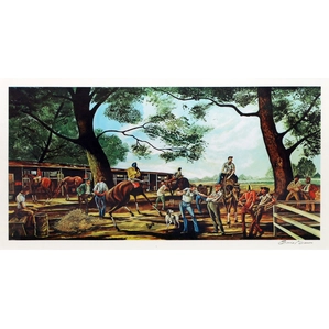 Ernie Barnes-The Backstretch Signed And Numbered Limited Edition