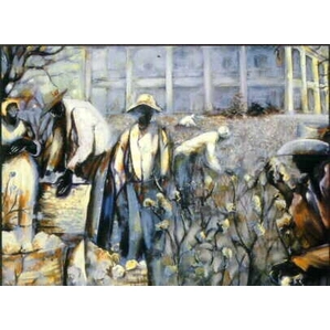 William Tolliver-Pickin' Cotton Artist Signed Lithograph