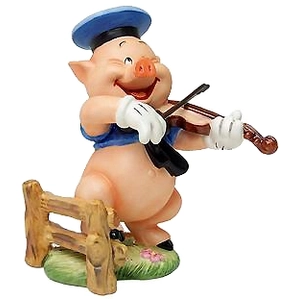 WDCC Disney Classics-Three Little Pigs Fiddler Pig Hey Diddle Diddle I Play On My Fiddle
